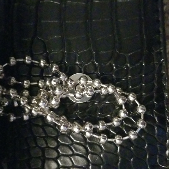 Y2K Punk Zombie Black Crocodile Print Patient Leather Sholder Bag! New! - Picture 11 of 13